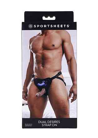 Трусики для страпонов Sportsheets Dual Desires с двойным проникновением Sex Aura Киев