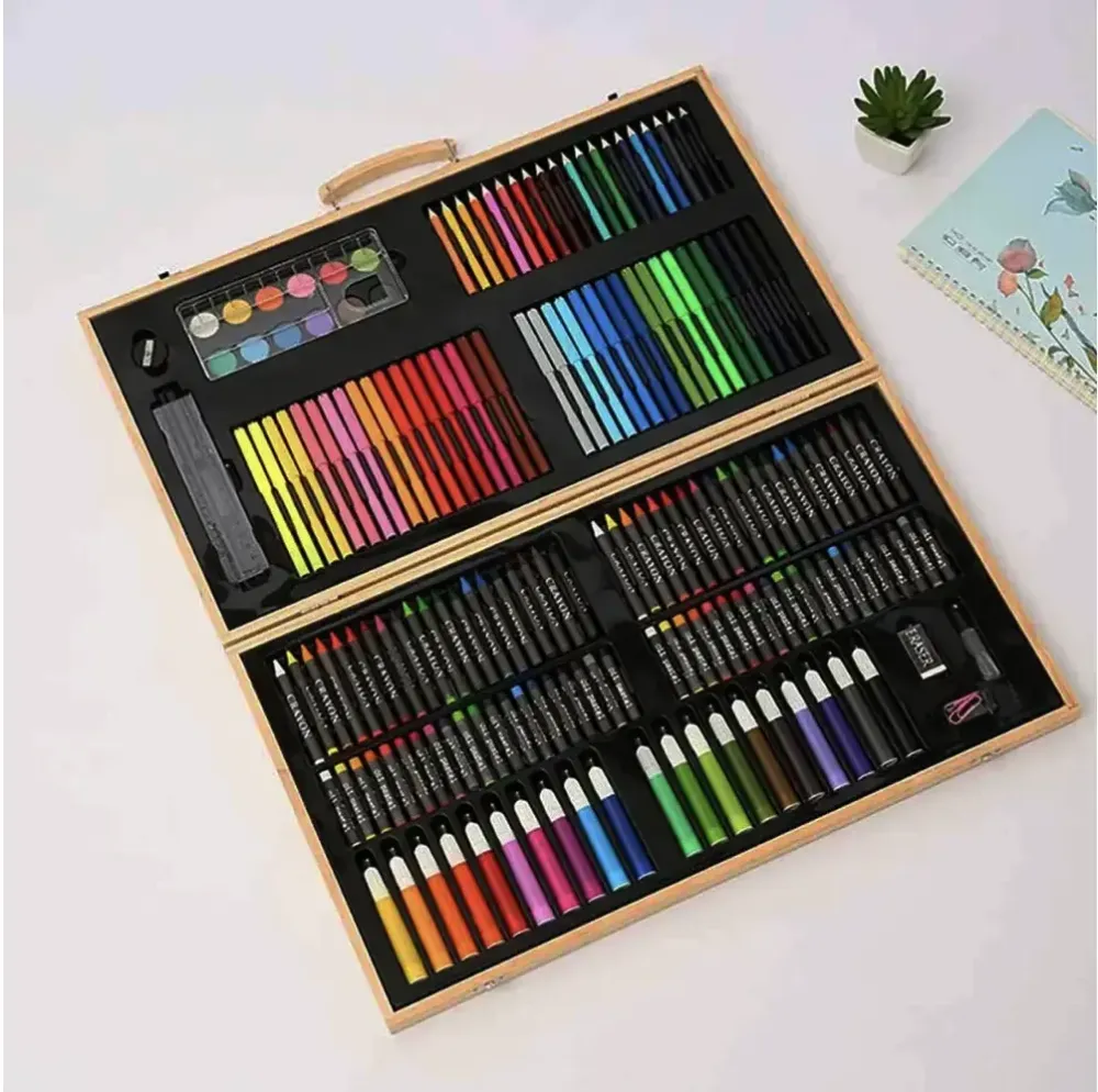 Детский набор для рисования и творчества 180 предметов в деревянном чемодане Коломыя - изображение 4