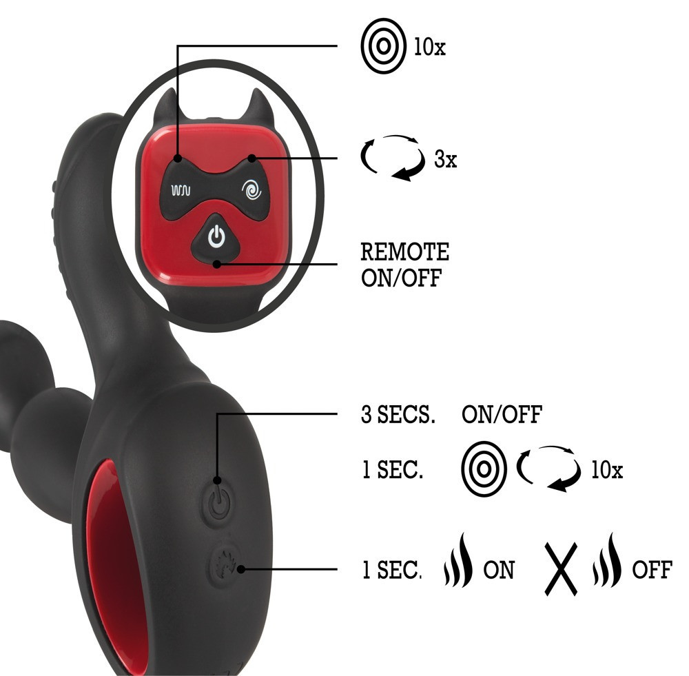 Вибростимулятор простаты с ротацией и подогревом You2Toys Silicone Prostate Plug, черный Sex Aura Киев - изображение 8
