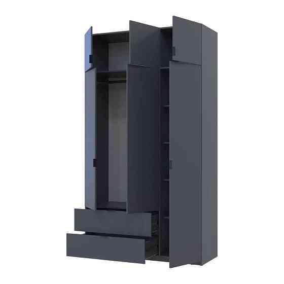 Шкаф для одежды Doros Лукас Графит 3ДСП 135х50х240 DRS-011654 (80737801) Днепр