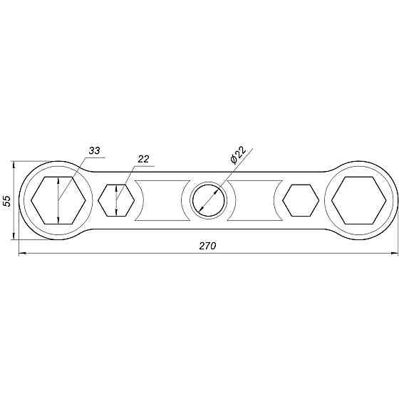 Ключ монтажу футорок CRISTAL NR-1015 (000017736) Київ