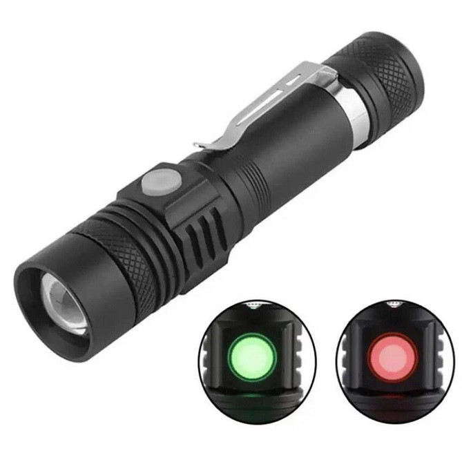 Точковий ручний ліхтар Bailong, Супер яскравий лід ліхтарик, Тактичні ліхтарі з зумом ET-89 Львів - фото 2