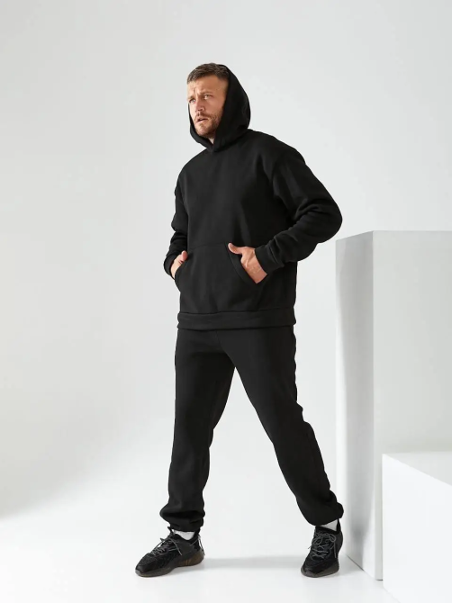 Чоловічий спортивний теплий костюм на флісі Чорний 46/48 Харків - фото 9