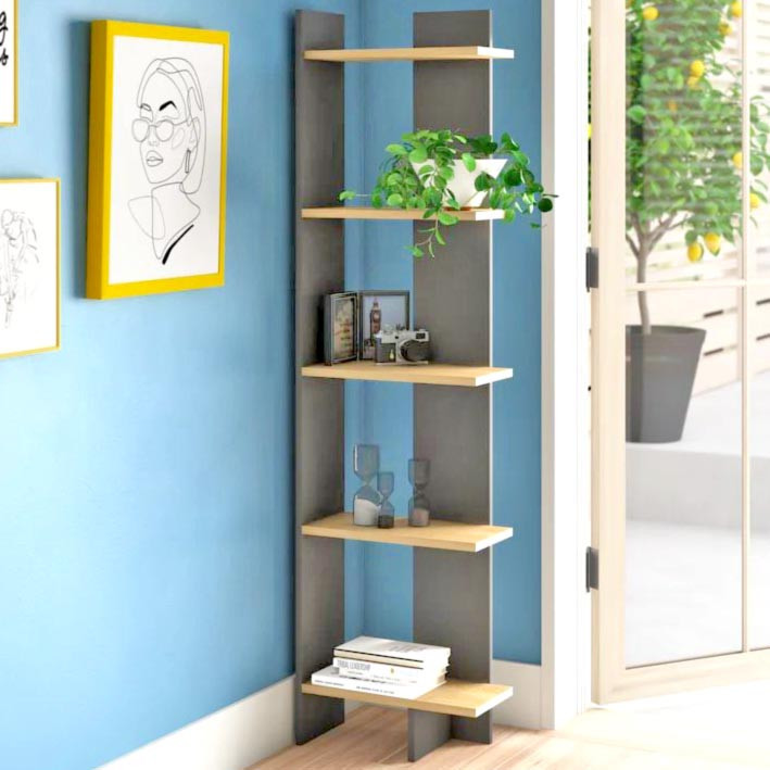 Стелаж кутовий "Мілвертон" маренго-бланже Миколаїв - фото 1