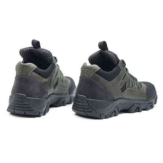 Тактичні кросівки шкіра з кордурою. хакі.11-01 Харків