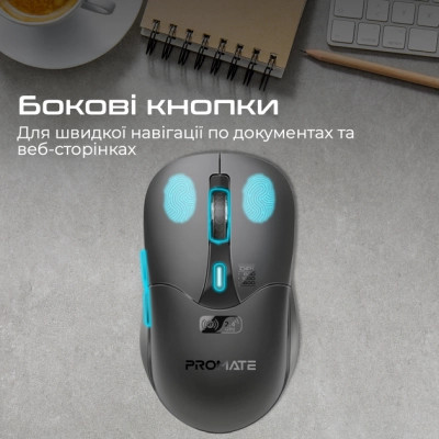 Мишка Promate Samo Wireless/Bluetooth Black (samo.black) Вінниця - фото 6