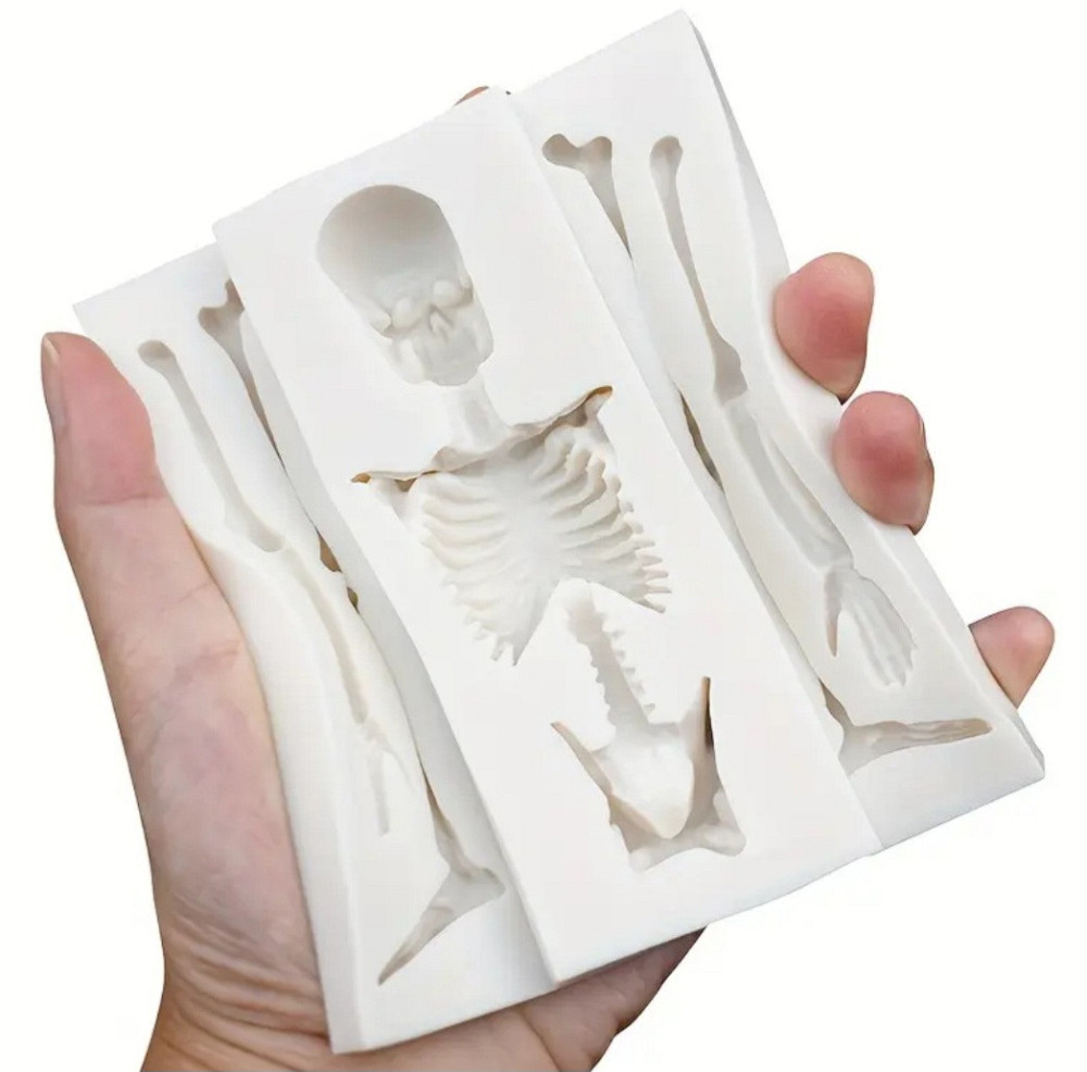 Силиконовая форма Скелет 112 на 97 мм серый Киев - изображение 4