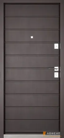 Вхідні двері Abwehr Defender Solid 0/RAL 8019Т + Vinorit Венге 860*2050 мм Двері вхідні з термоізоляцією Київ