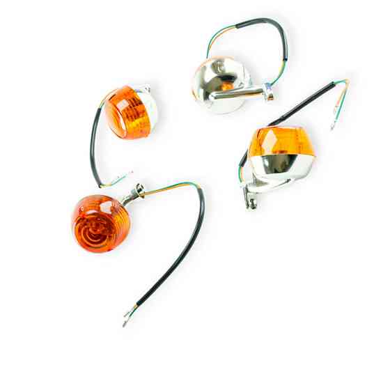 Поворот Альфа, мопед Дельта круглий хром 4шт мото Мукачево