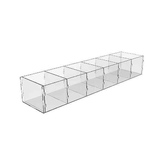 Коробка акриловая EKOSTAR 6 ячеек 450х100х70 Киев