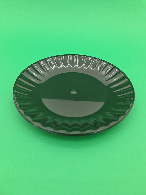 Тарілка 205 мм склоподібна, чорна, 10 шт/уп Харків - фото 3