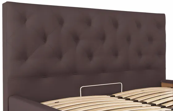 Кровать Двуспальная Bristol Comfort 160 х 190 см Fly 2231 С подъемным механизмом и нишей для белья Темно-коричневый Киев
