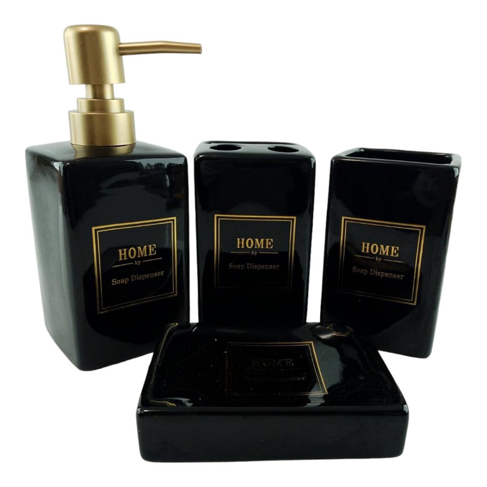 Набір для ванних кімнат з кераміки чорний Home Київ - фото 1