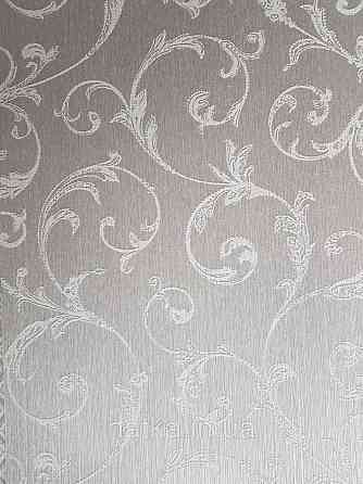 Шпалери текстильні 0.53х10.05 Rasch Textil Valentina класика завитки вензелі структурні біло сіре на сірому Київ