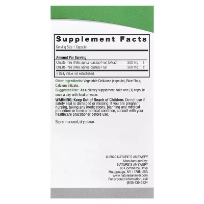 Трави Nature&apos;s Answer Астрагал, 500 мг, Astragalus, 60 вегетаріанських капсул¶Вітекс священний, 400 мг, Chasteberry, V (NTA-16352) Вінниця - фото 2