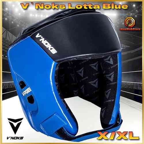 Боксерський шолом турнірний синій Leone Junior Black розмір L/XL Київ