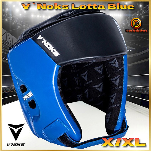 Боксерский шлем турнирный синий Leone Junior Black размер L/XL Киев - изображение 1