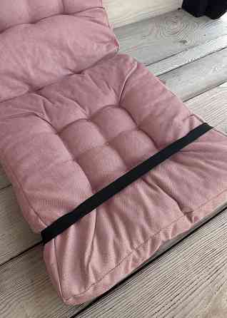 Подушка для стільців (50x120х8 см) подвійна Decorator Мальмо колір пудровий 84-125 Київ