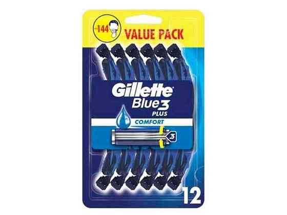 Бритвы одноразовые 12шт для бритья чел Blue 3 Plus Comfort ТМ GILLETTE Киев