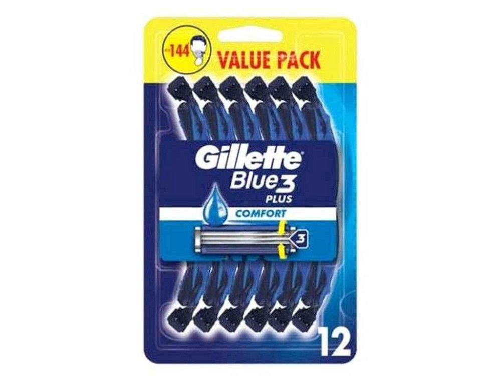 Бритвы одноразовые 12шт для бритья чел Blue 3 Plus Comfort ТМ GILLETTE Киев - изображение 1