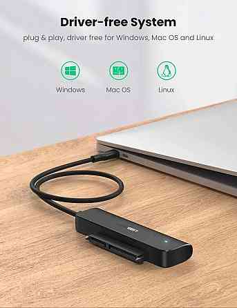 Адаптер UGREEN CM321 USB-C 3.0 to 2.5-Inch SATA Converter 50cm(UGR-70610) (UGR-70610) Київ