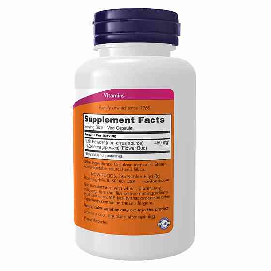 Рутин Now Foods Rutin 450 mg 100 раст капс Київ