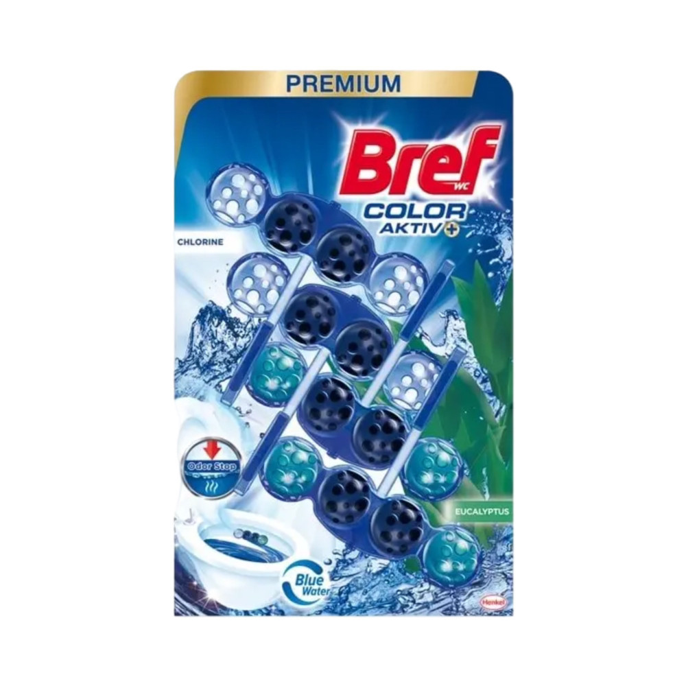 Твердий туалетний блок Bref Кольорова вода Квіткова свіжість 3х50 г Виноградів - фото 1