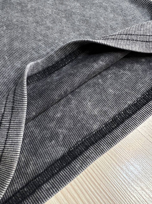 Майка жіноча A-N 2733 варена тай-дай у рубчик з порізаними швами, сірий, one size Київ - фото 6