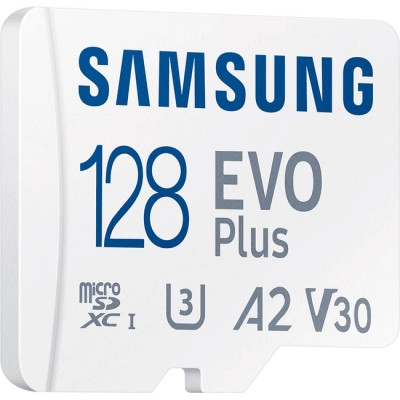 Карта пам'яті Samsung 128 GB microSDXC Class 10 UHS-I U3 V30 A2 EVO Plus+SD Adapte (MC128SA/EU) Вінниця - фото 4