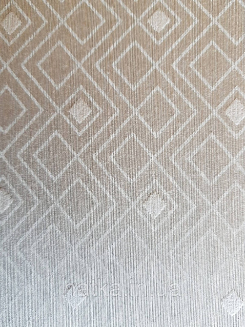 Текстильні шпалери на флізеліновій основі Cador Rasch Textil 086583 бежеві молочні ромби геометрія абстракція Київ - фото 3