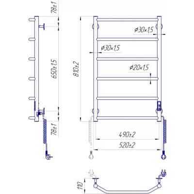 Сушарка для рушників MARIO Трапеція НР-І (2.3.2815.10.P) Вінниця