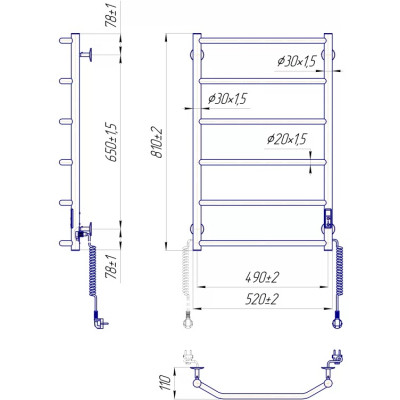 Сушарка для рушників MARIO Трапеція НР-І (2.3.2815.10.P) Вінниця - фото 4