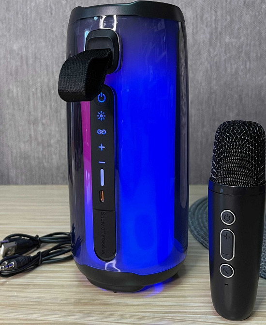 Бездротова Bluetooth-колонка Pulse 5 з підсвіткою 20 Вт | мікрофон. Харків - фото 2