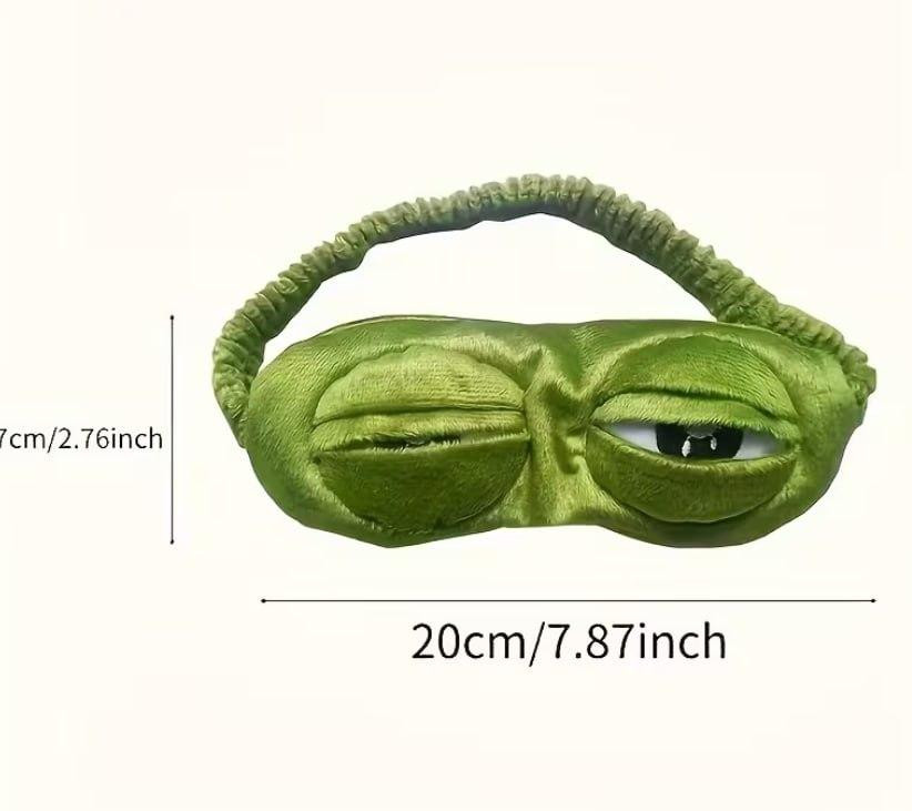 Маска для сна грустная лягушка 3D 20×7 см смешная маска на глаза подарок мем Киев - изображение 3