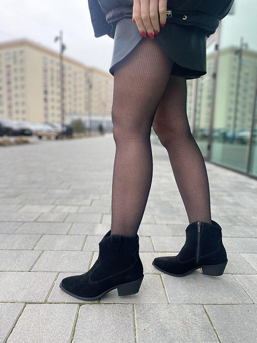 Dino Vittorio Черевики жіночі демісезонні весна-осінь чорні, натуральна замша на підборах р. 37 Коломия - фото 6