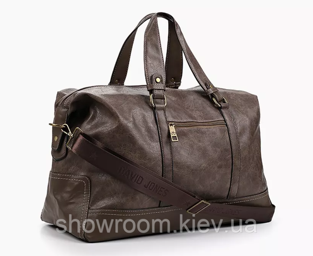 Мужская большая сумка саквояж David Jones (7920) тауп Киев - изображение 2