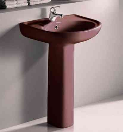 Комплект раковина + ніжка RAK Ceramics Cynthia Wash Basin (57 см) Бордовий Вінниця