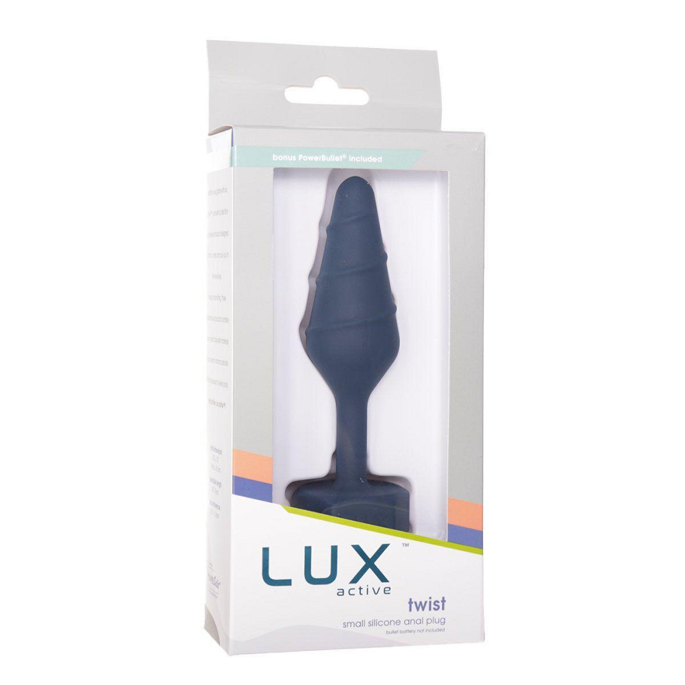 Анальна пробка Lux Active Twist Plug Small Blue Sex Aura Київ - фото 7