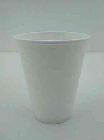 Стакан картонний кольоровий для дня народження, свята 400 мл "білий Тайм" Маестро (50 шт) Харків