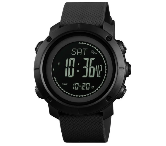 Чоловічий спортивний годинник Skmei 1427 з компасом та барометром Чорний Вінниця