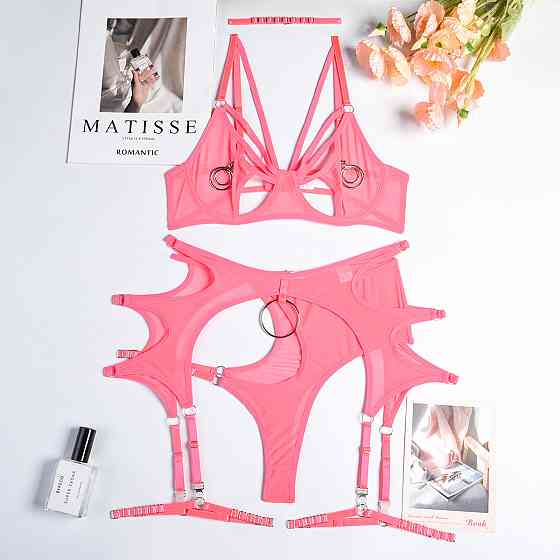 Комплект нижнего белья Бабочка эротический S розовый Киев