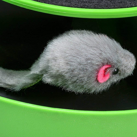 Інтерактивна іграшка для кота "Злови мишку" з кігтеточкою,Зелена SBR Київ