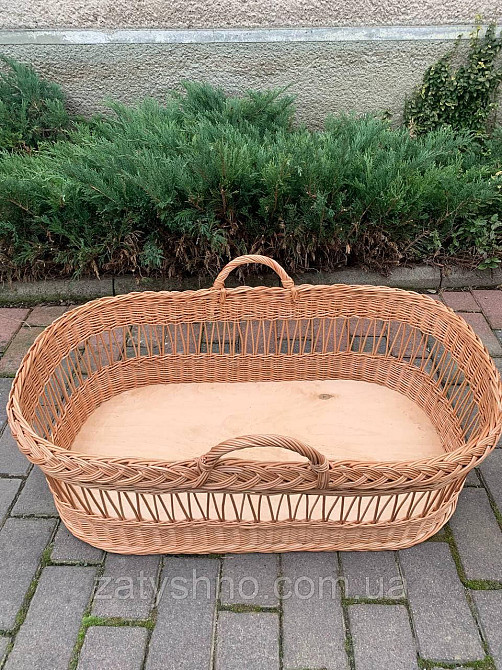 Ліжечко плетене з лози перенесення Київ - фото 4