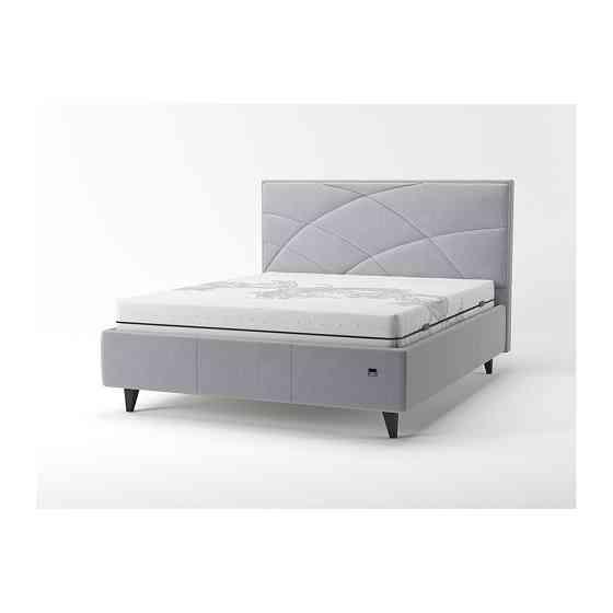 Ліжко NettaDesign Eco Lounge Comfort з нішею для білизни на ніжках 180x200 світло-сірий Київ