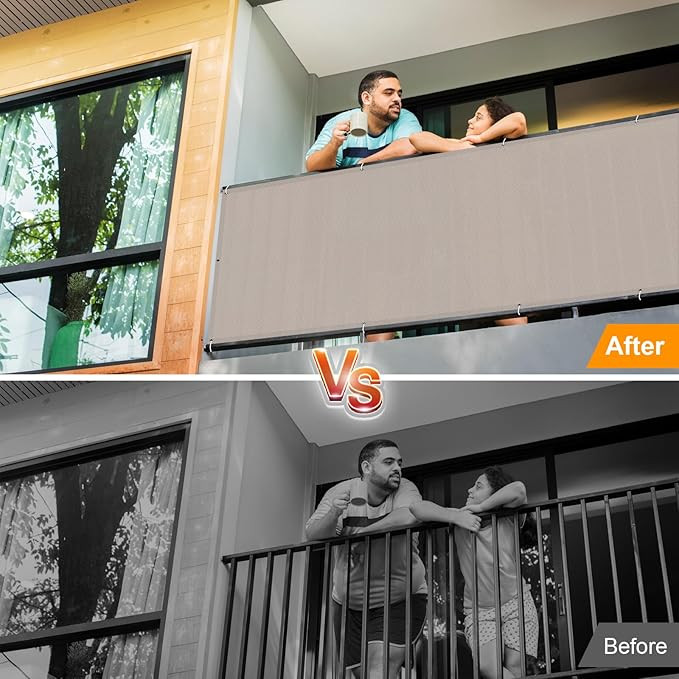 Ширма-завіса для балкона, тераси сонцезахисний, водонепроникний тент Cool Area Balcony Privacy Screen 0.8х3 м Луцьк - фото 5