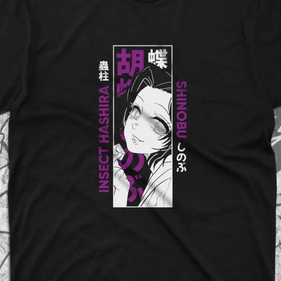 Футболка для подростка мальчика с принтом Клинок, рассекающий демонов Шинобу Кочо Размер 160 Anime10406 Днепр