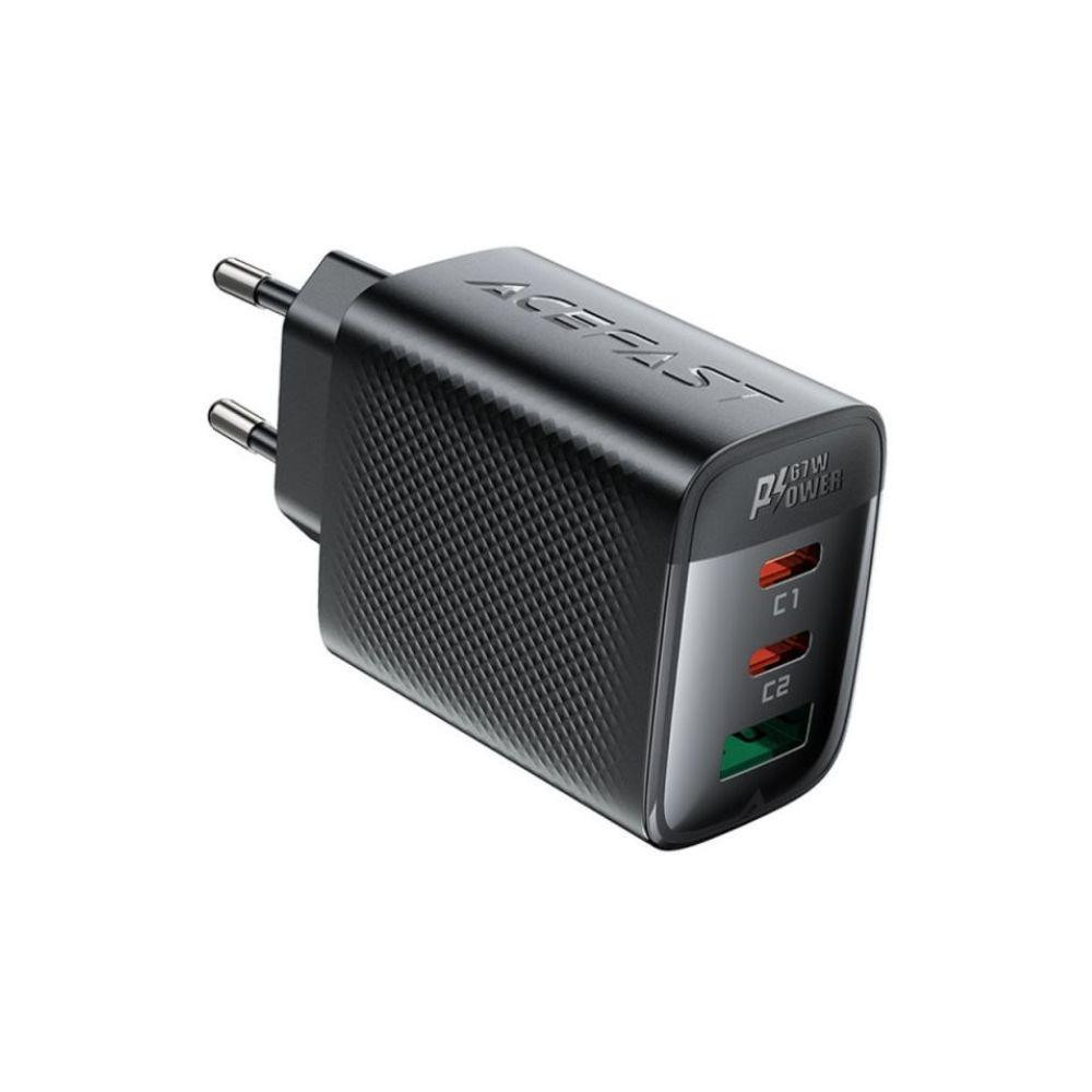Сетевое зарядное устройство ACEFAST A108 PD67W GaN (2*USB-C+USB-A) charger Black Киев - изображение 7