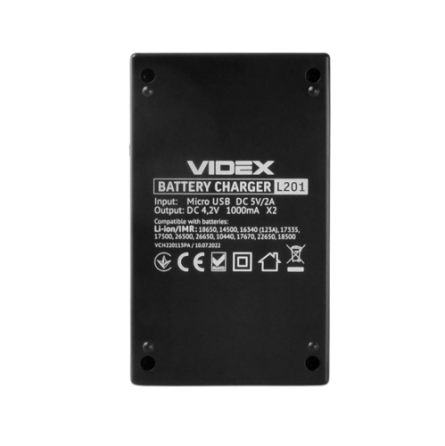 Зарядний пристрій для акумуляторних батарейок VCH-L201 Videx Житомир