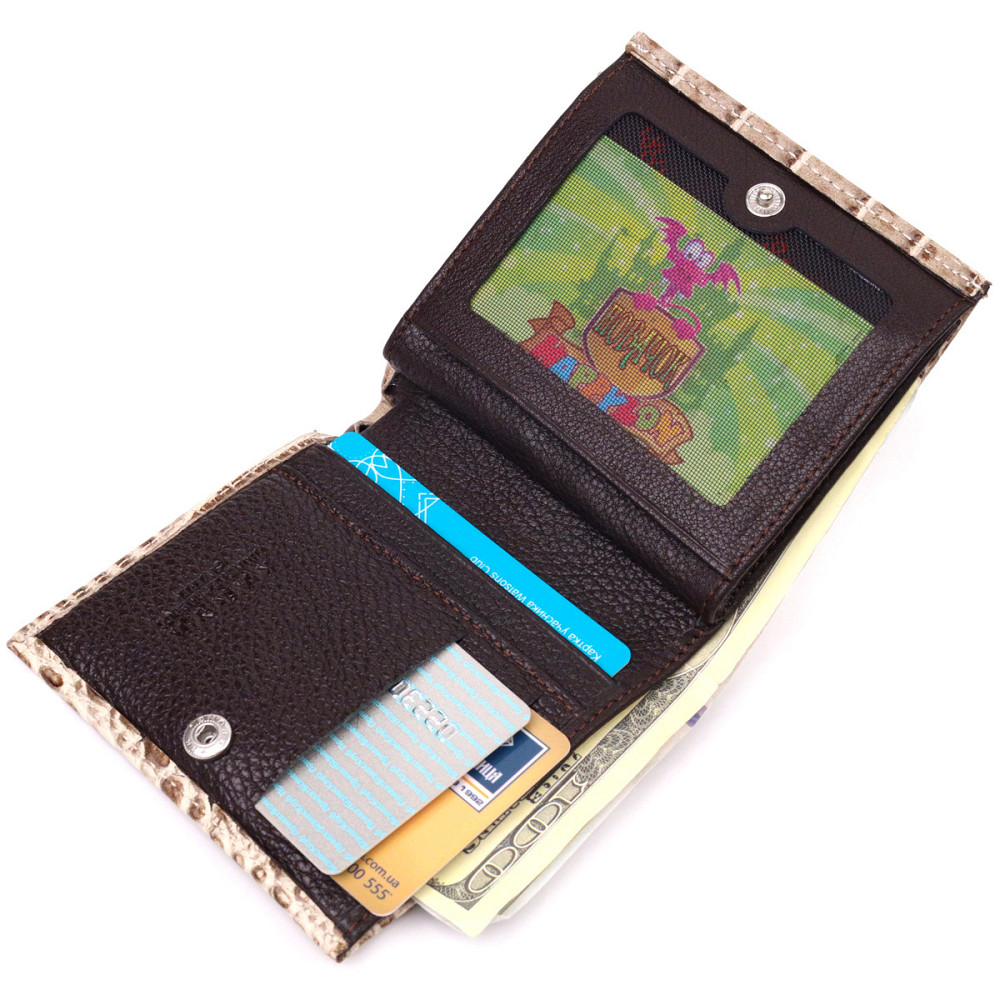 Оригинальный женский кошелек из натуральной кожи под крокодила KARYA 21314 Разноцветный Киев - изображение 6