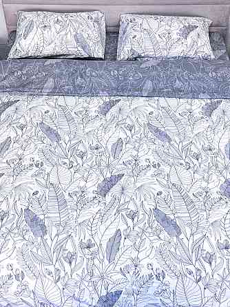 Ecotton Комплект постільної білизни Ecotton полуторний 150х215 см сатин двосторонній білий (рис Киев